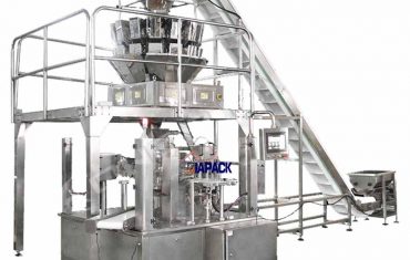 Beg doy berputar automatik dengan mesin pengedap pembungkusan zip