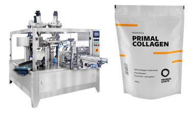 Mesin pembungkusan serbuk automatik untuk beg doy dengan zip