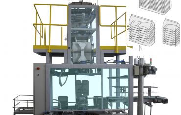 Barisan pembungkusan pengeluaran baling beg lembut automatik