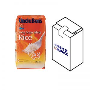 Beg bawah rata dengan pelabelan atas untuk bijirin