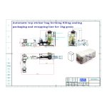 Beg bahagian bawah rata automatik dengan beg pelekat atas yang membentuk garis pembalut pembungkusan pengedap pengedap adalah pesanan oleh pelanggan kami